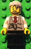 LEGO LLP002 LEGOLAND Park Train Conductor, Pinstripe Vest, Red Tie and Pocket Watch Pattern