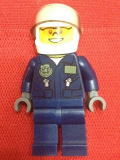 LEGO cty0535 Swamp Police - Helicopter Pilot, Dark Blue Flight Suit with Badge, Helmet, Plain Hips and Legs