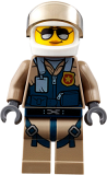 LEGO cty0832 Mountain Police - Officer Female, Pilot with Helmet and Visor