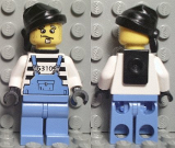 LEGO ixs006a Xtreme Stunts Brickster Henchman with Medium Blue Overalls #1 with Neck Bracket