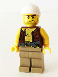 LEGO pi158 Old Pirate - Vest and Anchor, Crooked Smile and Scar