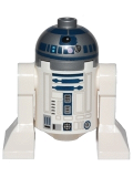 LEGO sw0527a R2-D2 (Flat Silver Head, Dark Blue Printing, Lavender Dots)