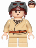 LEGO sw1001 Anakin Skywalker (Short Legs, Reddish Brown Aviator Cap)